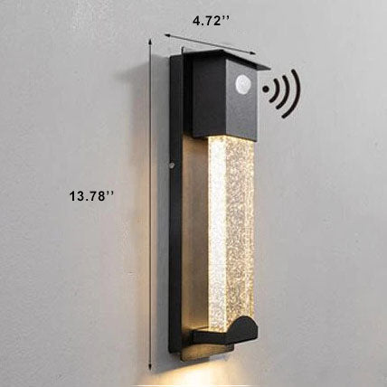 Modern Outdoor Waterproof LED Induction Crystal Outdoor Wall Sconce Lamps