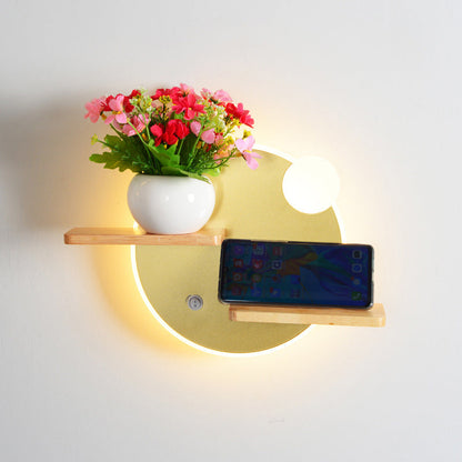 Modern Acrylic Phone Holder LED Creative Wall Sconce Lamp
