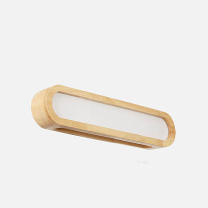 Nordic Solid Wood Long Bar 1-Light LED Wall Sconce Lamp