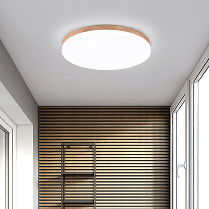 Modern Acrylic Shade Round Log LED Flush Mount Light