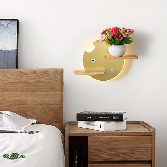 Modern Acrylic Phone Holder LED Creative Wall Sconce Lamp