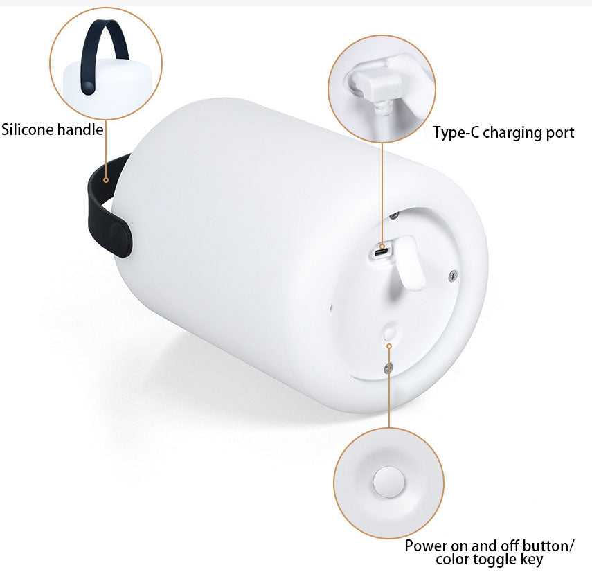 Modern Creative Simple USB Rechargeable Portable 16 Colors Changing LED Table Lamp