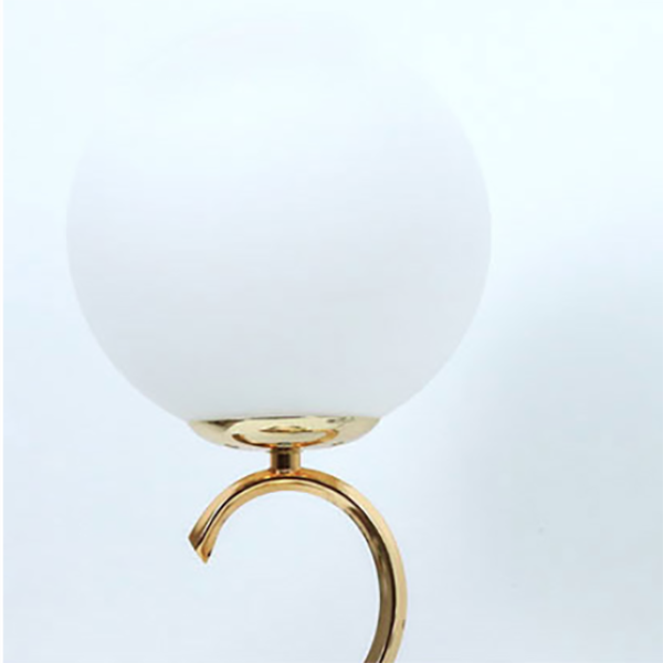 Contemporary Creative Orb Clock Iron Glass 1-Light Table Lamp For Bedroom