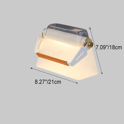 Modern Art Deco Glass Handbag Shape Iron LED Table Lamp For Bedroom