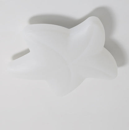 Contemporary Simplicity Pentagram PE Shade Iron LED Flush Mount Ceiling Light For Bedroom