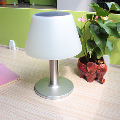 Solar Powered Modern Cone Induction Waterproof LED Table Lamp