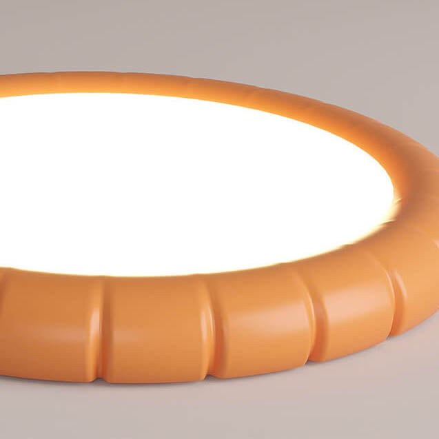 Nordic Modern Minimalist Resin Round LED Flush Mount Ceiling Light