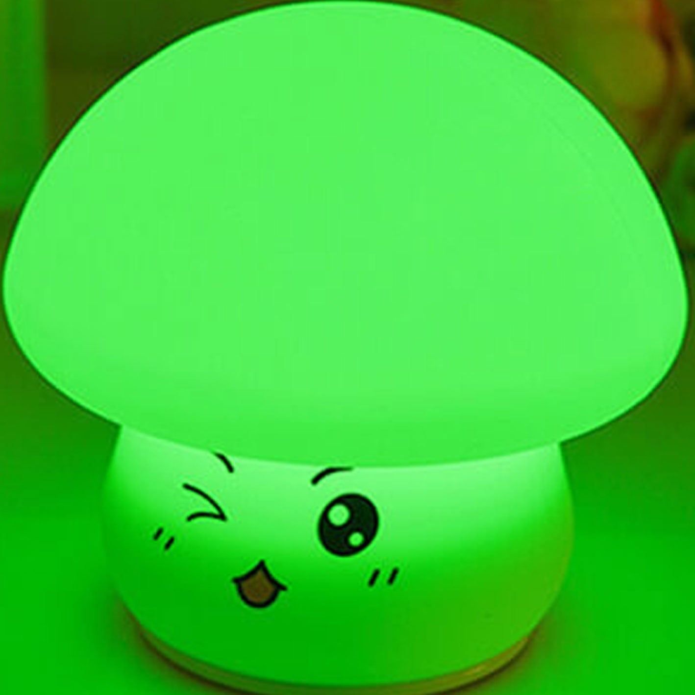 Creative Cartoon Mushroom Silicone Night Light LED Table Lamp