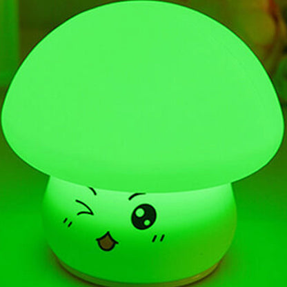 Creative Cartoon Mushroom Silicone Night Light LED Table Lamp