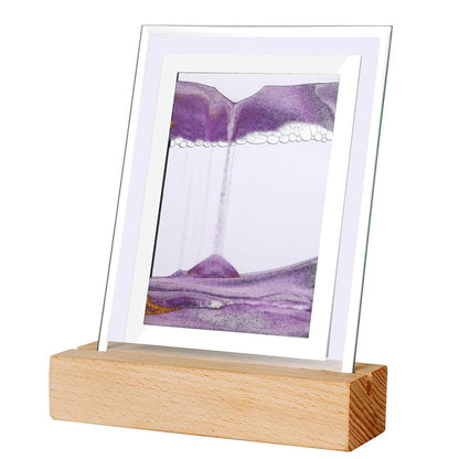 Creative Quicksand Square  LED Night Light Decorative Table Lamp