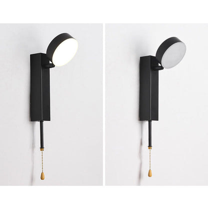 مصباح حائط LED USB ذو قاعدة مستديرة مستطيلة بسيطة على الطراز الاسكندنافي 