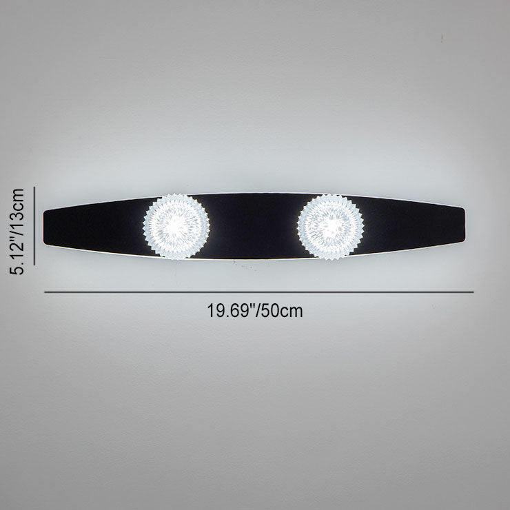 Modern Minimalist Long Wave Iron Aluminum Silicone LED Wall Sconce Lamp For Living Room