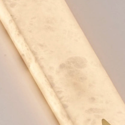 Traditional Chinese Marble All-Copper Rectangular LED Wall Sconce Lamp For Bedroom