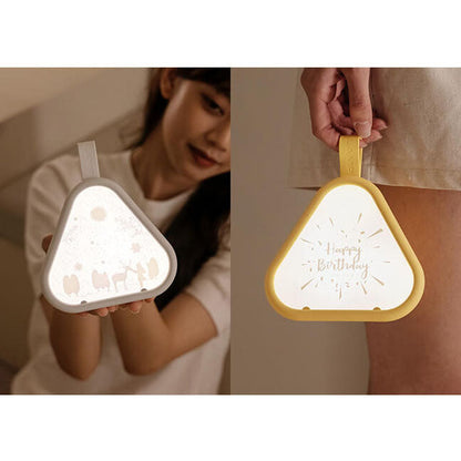 Creative Triangle Seven Color Atmospheric LED Night Light Table Lamp