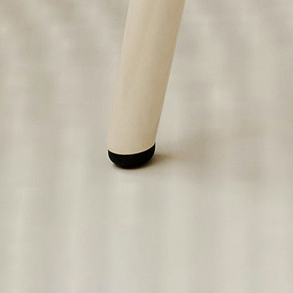 Contemporary Scandinavian Round Napa Leather Swivel Vanity Stool Low Back For Bedroom