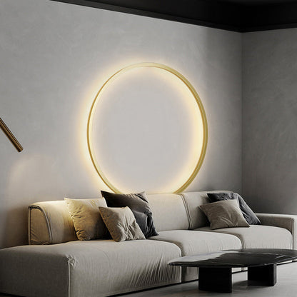 مصباح حائط LED دائري من الأكريليك والألومنيوم بتصميم عصري بسيط لغرفة النوم 