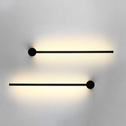 مصباح حائط LED طويل من الألومنيوم والحديد والسيليكون بتصميم عصري بسيط لغرفة النوم 
