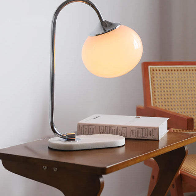 Nordic Minimalist Nostalgic Glass Sphere 1-Light Table Lamp