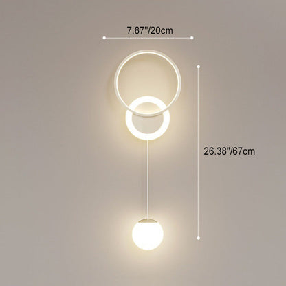 Modern Simplicity Iron Acrylic Round Ball LED Wall Sconce Lamp For Bedside