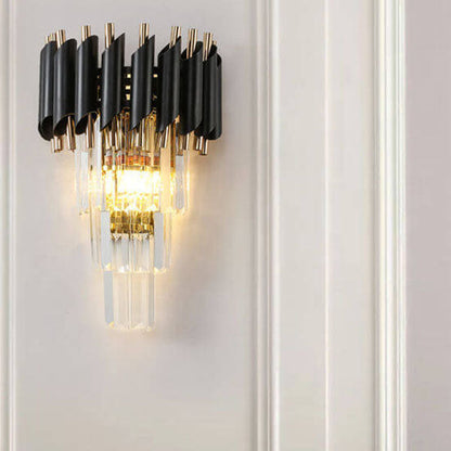 Modern Light Luxury Crystal 2-Light Wall Sconce Lamp