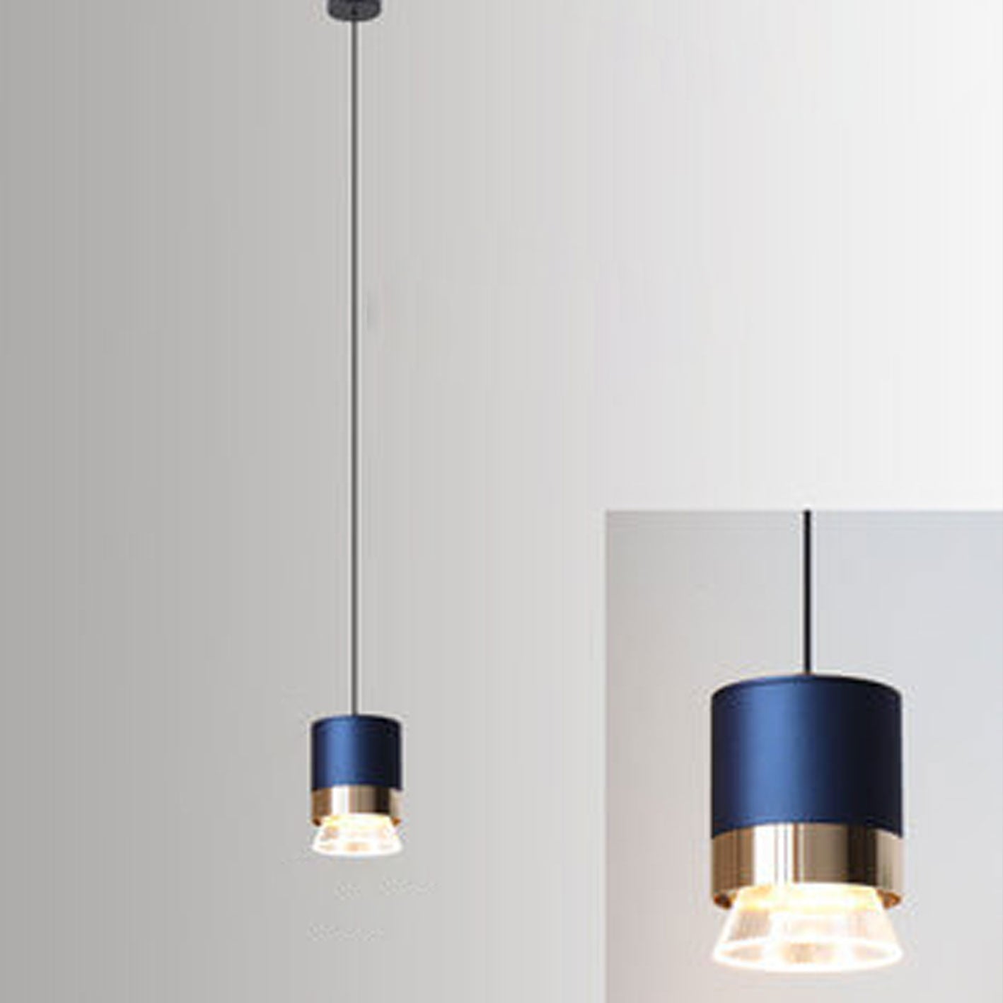 مصباح معلق LED أسطواني فاخر من الألومنيوم والأكريليك من Nordic Light 