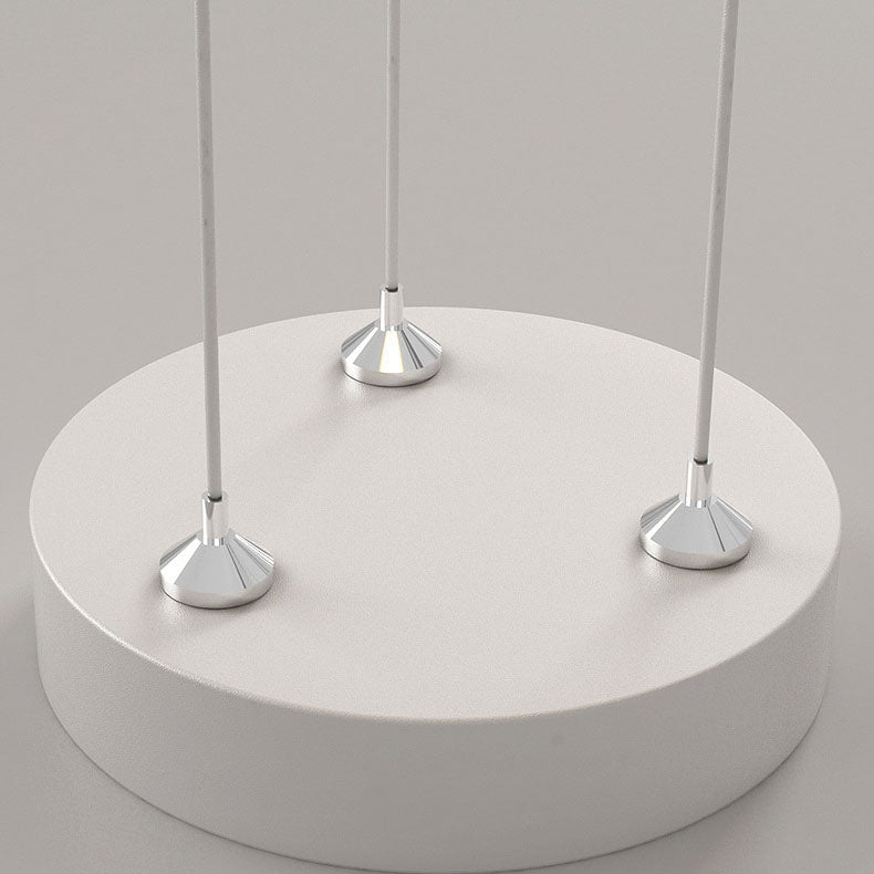 Nordic Creative Wave Strip Round Acrylic LED Island Light Chandelier