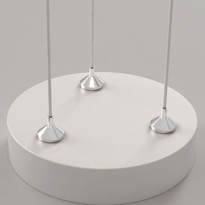 Nordic Creative Wave Strip Round Acrylic LED Island Light Chandelier