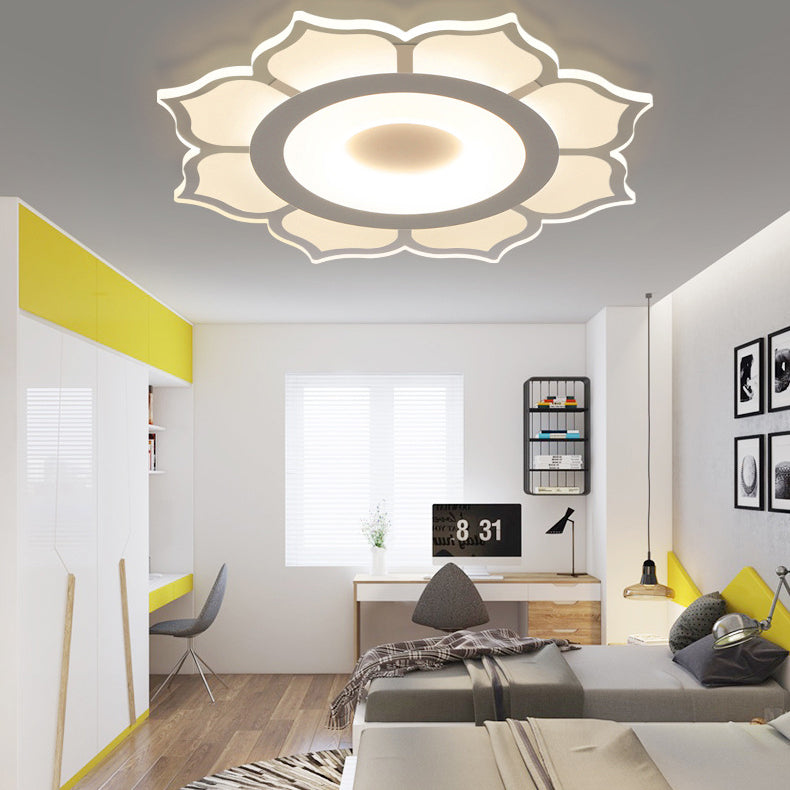 مصباح سقف LED دائري من الحديد الأكريليك بتصميم عصري بسيط لغرفة النوم