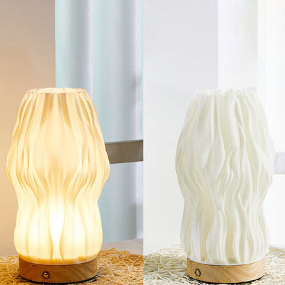 Nordic Creative Geometry 3D Printed Wood Base 1-Light Table Lamp