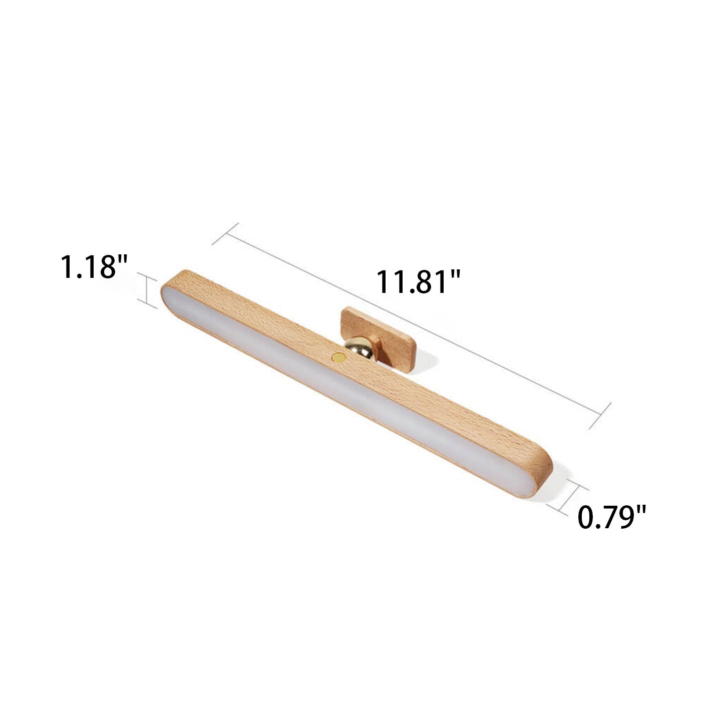 Modern Wooden Strip USB Magnetic LED Mirror Front Wall Sconce Lamp