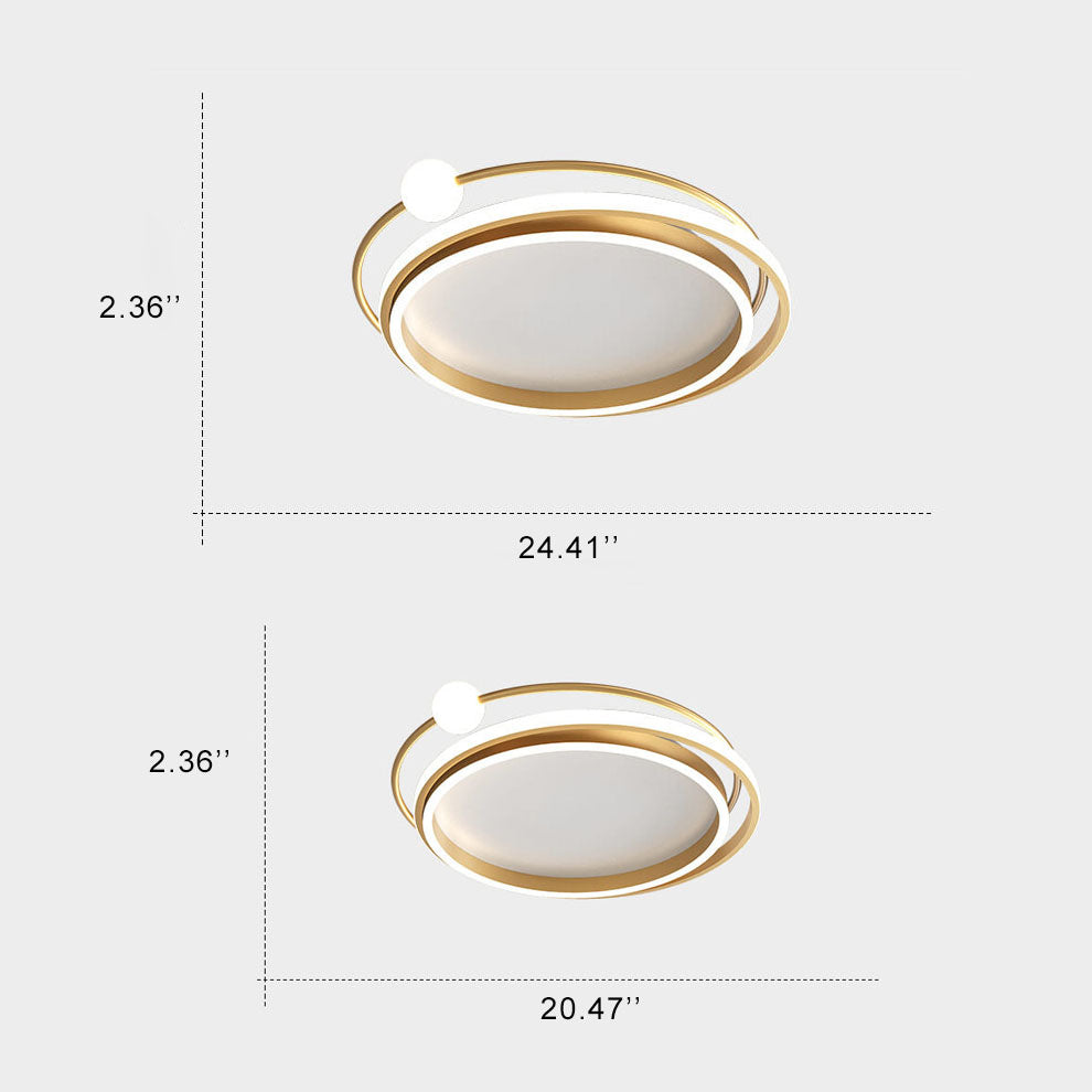 Modern Creative Circle Ring LED Flush Mount Ceiling Light