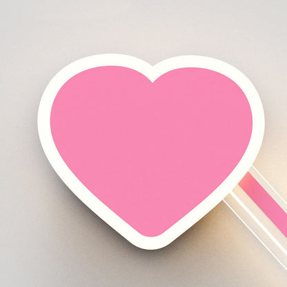 Modern Minimalist Pink Heart Curves LED Wall Sconce Lamp