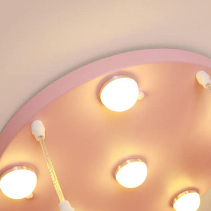 Modern Children's Carousel Eye Protection Resin Iron 1/7/11 Light Flush Mount Ceiling Light