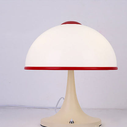 Modern Cream Mushroom Metal 1-Light Table Lamp