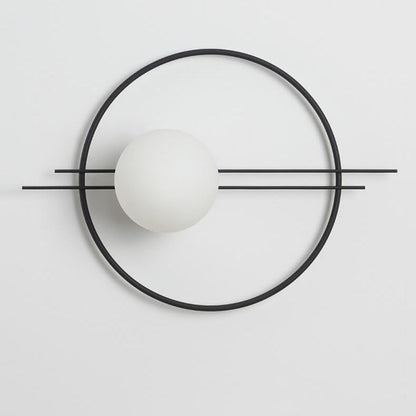 Nordic Creative Circle Ring Glass Ball 1-Light Wall Sconce Lamp