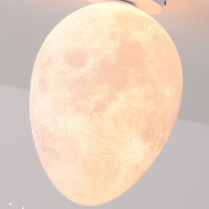 Nordic Creative Egg Design 1-Light Semi-Flush Mount Ceiling Light