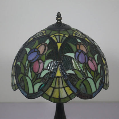 Tiffany Rustic Stained Glass 1-Light Table Lamp