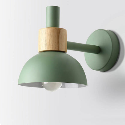 مصباح حائطي عصري كلاسيكي من خشب الماكارون بلون واحد مع مصباح واحد 