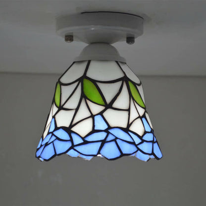 Traditional European Tiffany 1-Light Wall Sconce Lamp For Bedroom
