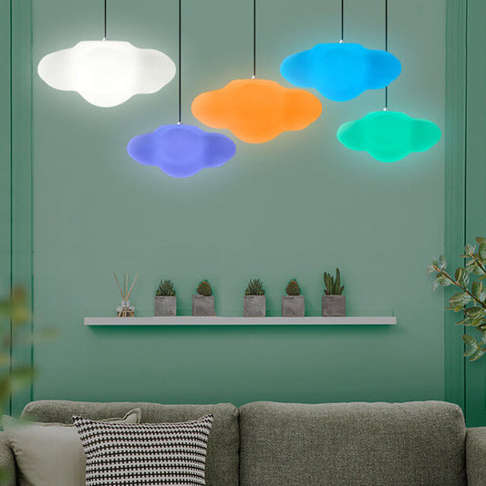 مصباح LED ملون بتصميم سحابة عائمة من الراتينج الحديث 