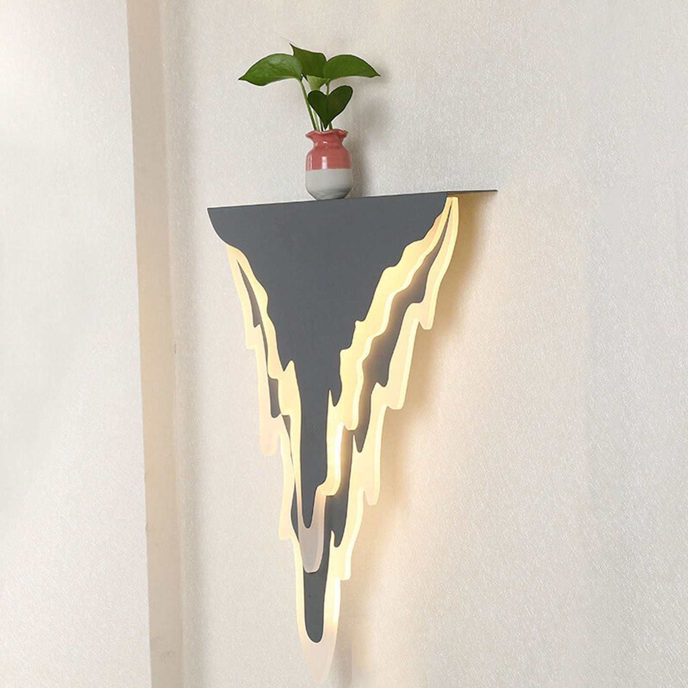 Nordic Iron Art Acrylic Irregular Shape Indoor Wall Sconce Lamp