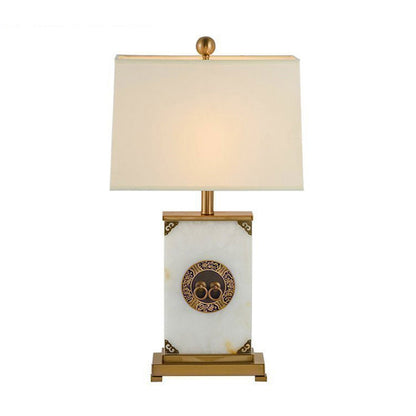 Chinese Light Luxury Lucite Copper 1-Light Table Lamp