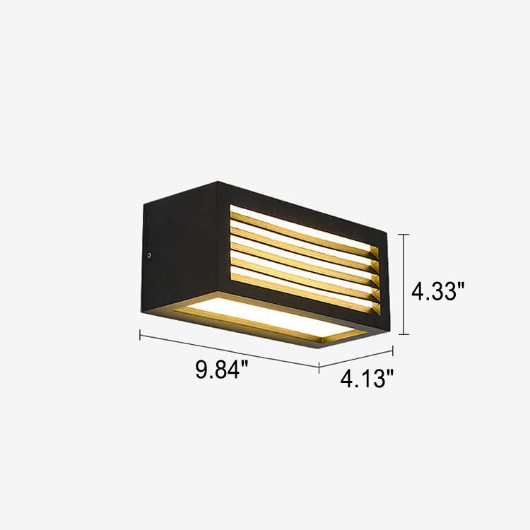 مصباح حائط LED خارجي مقاوم للماء من الألومنيوم مربع حديث 