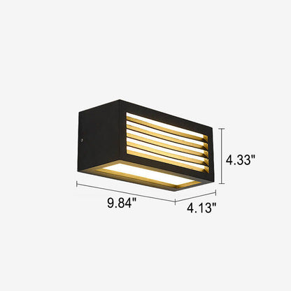 مصباح حائط LED خارجي مقاوم للماء من الألومنيوم مربع حديث 
