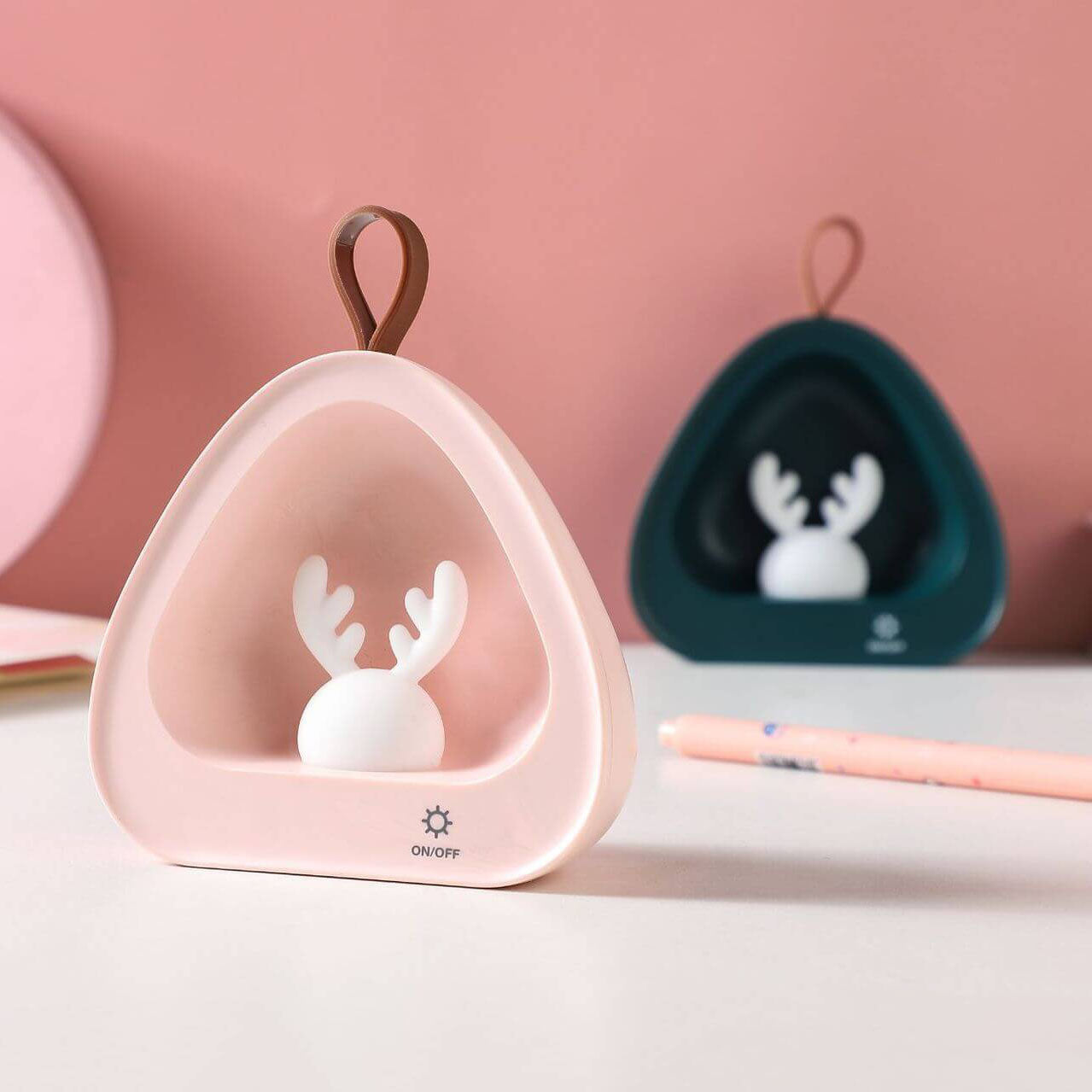 Creative Cute Deer Silicone USB Charging Portable LED Night Light Table Lamp