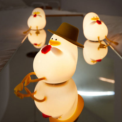 Creative Cartoon Silicone Duck Pat  LED Night Light Table Lamp