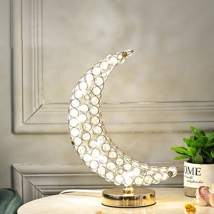 Modern Light Luxury Creative Pattern Crystal 1-Light Table Lamp