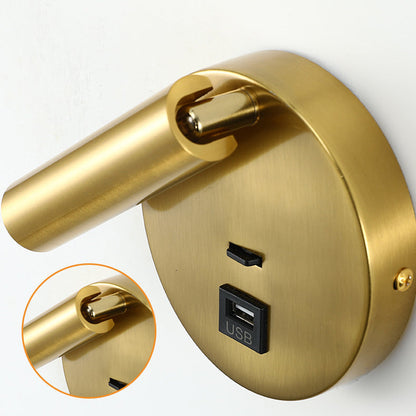 Modern Minimalist Rotatable Cylinder Aluminum Iron LED Wall Sconce Lamp For Living Room