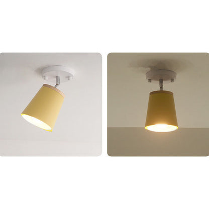 Nordic Macaron Column 1-Light Semi-Flush Mount Ceiling Light