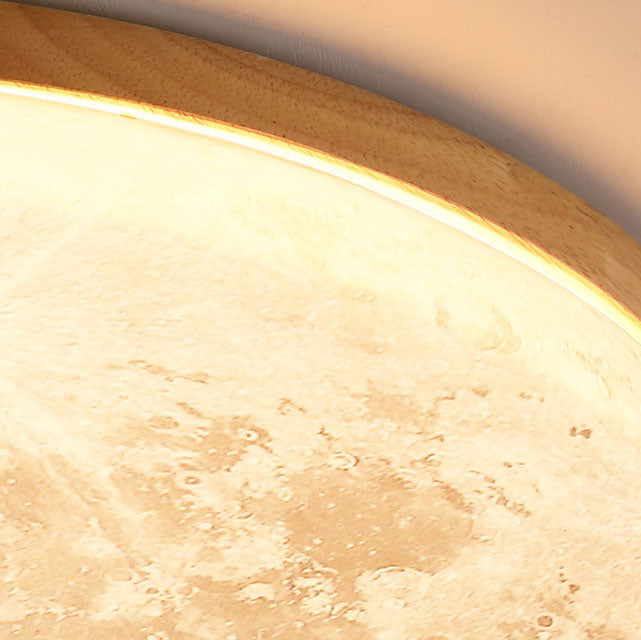 Nordic Minimalist Moon Round PVC LED Flush Mount Ceiling Light